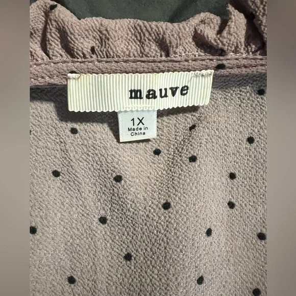 MAUVE Purple Polka Dot Sleeveless Top 1X - Picture 5 of 6